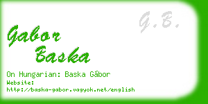 gabor baska business card
