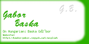 gabor baska business card